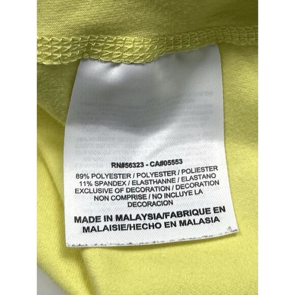 NIKE Running Womens MEDIUM Yellow Dri-Fit 1/4-Zip Fitted Long Sleeve PULLOVER - Picture 8 of 9